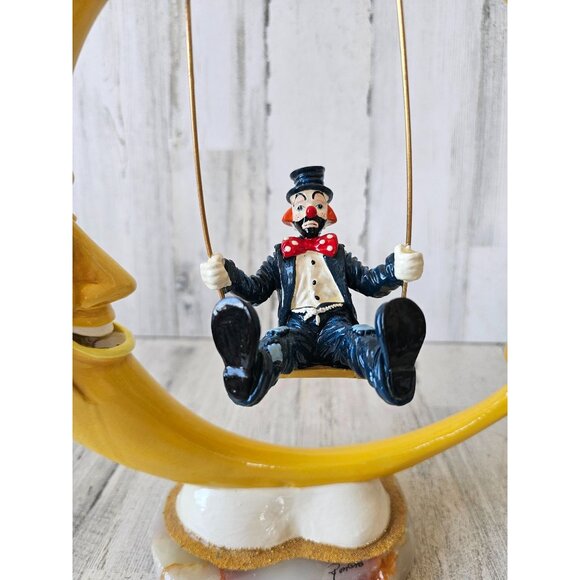 Ron Lee swinging Moon clown unique 1998 vintage statue gold figurine - Picture 3 of 10